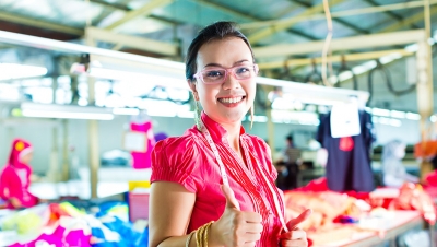 Dressmaker in a textile factory (iStock Photo)